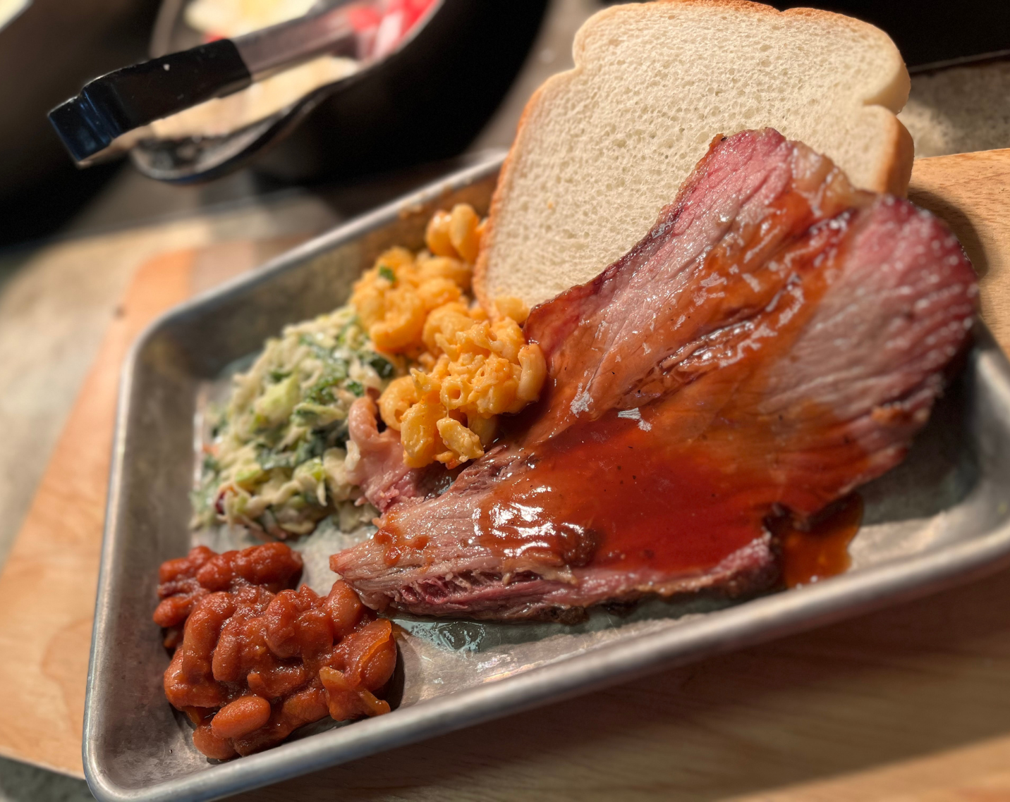 A plate of food. 